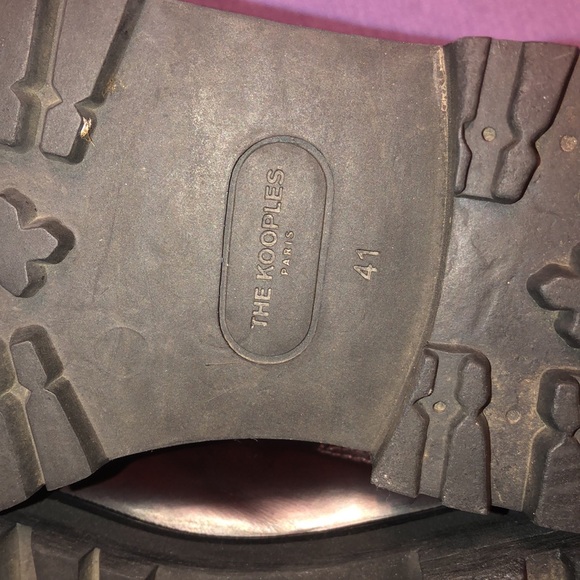 Used The Kooples Burgandy Side Zip Boots Size 9.5 Ladies 8.5 Men’s 41EU - Picture 11 of 15